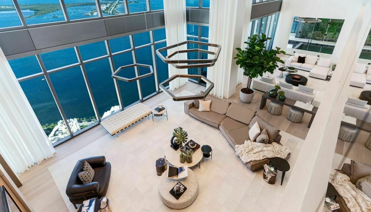 Architectural Distinction and Waterfront Appeal in a Miami penthouse for sale
